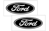 Ford Oval Logo Decal Set - Solid Style - 3" Tall